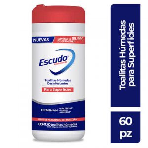 Toallas Desinfectantes Antibacteriales Escudo C/50 Piezas